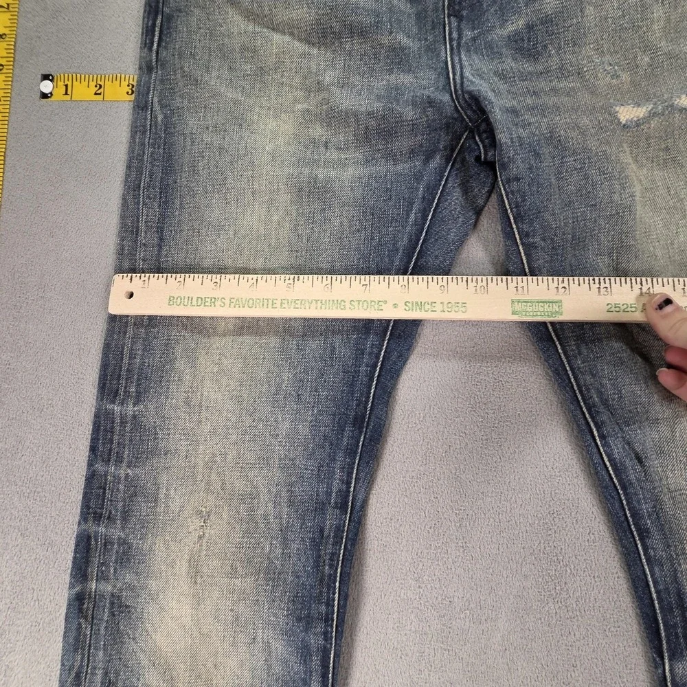 Banana Republic Jeans Mens Blue Selvedge Slim Fit‎ Distressed Fits 27x28